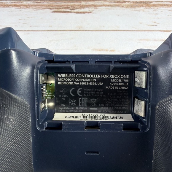 Xbox Wireless Controller Patrol Tech Special Edition Blue Missing Left Grip - Picture 6 of 6